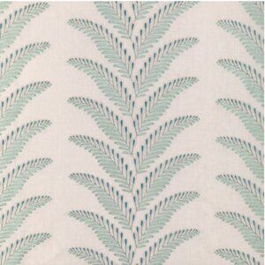 Brunschwig & Fil Fougere Embroidery Fabric - Aqua #8024109 - 13 2 Yds